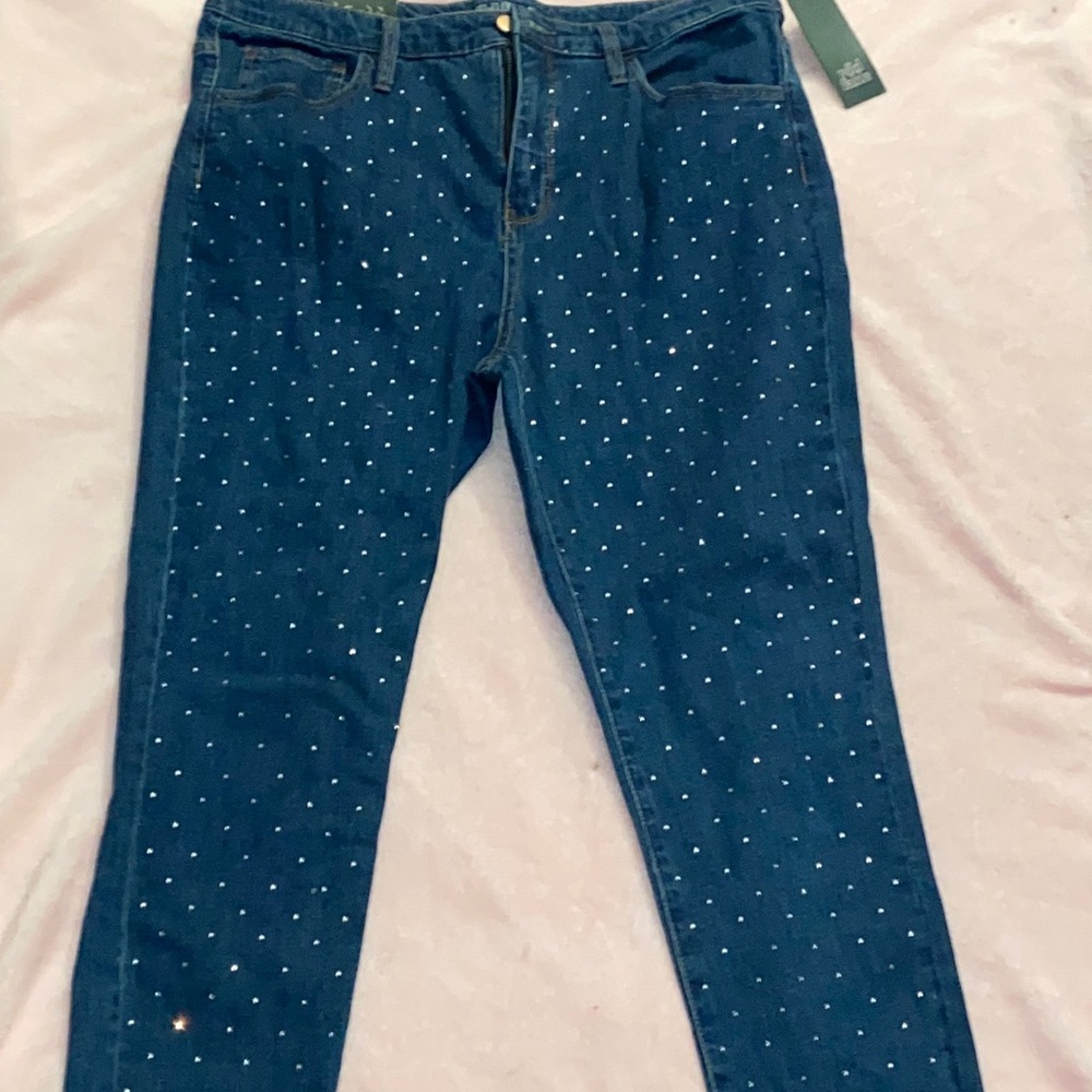 Wild Fable Bling High Rise Skinny Jeans, Size 14